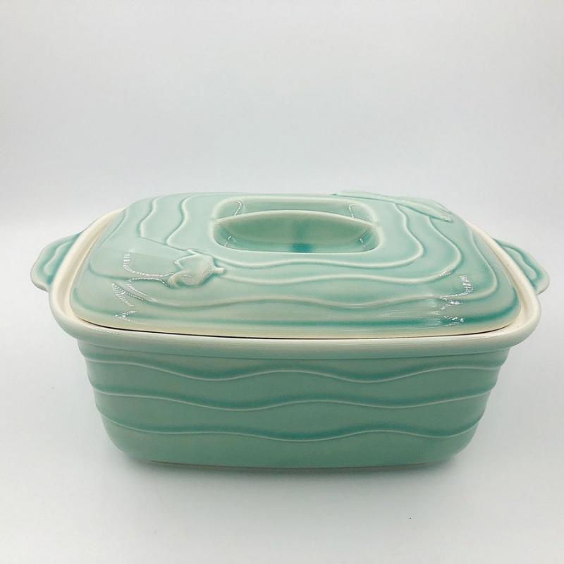 ぬか漬鉢　万古焼　日本製　青磁　お家で手軽に漬けられる保存も便利な漬け物容器　