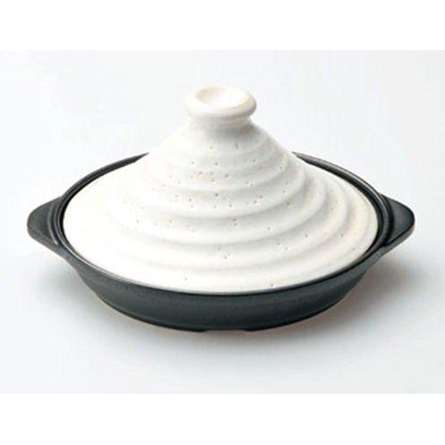 ヘルシータジン鍋　白釉　萬古焼　日本製　調理器具