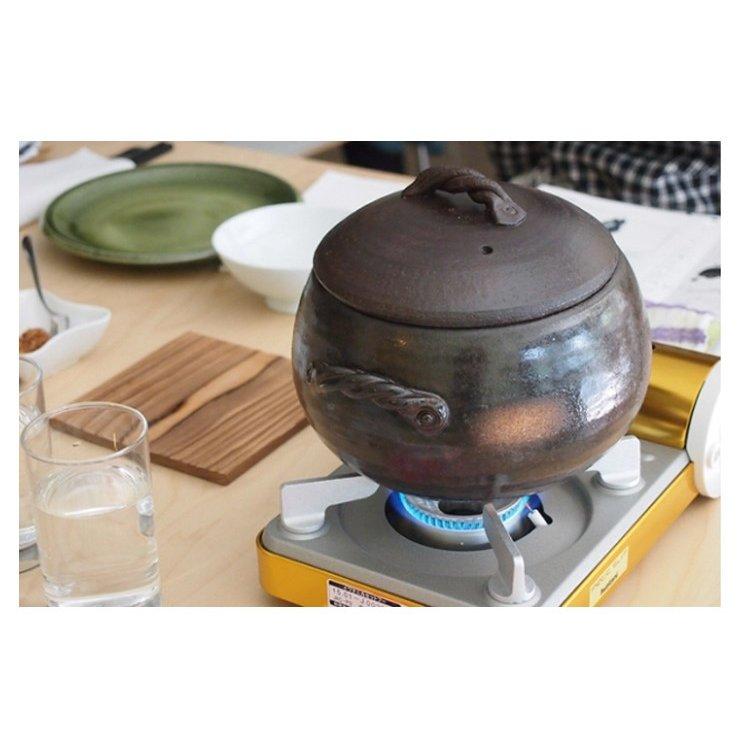 炊飯鍋 土鍋 3合 萬古焼 ご飯鍋 伊賀風 2人用 土鍋 お釜 ガス炊飯器 だるま型 直火対応 12-14の商品詳細｜商品詳細｜C-joy