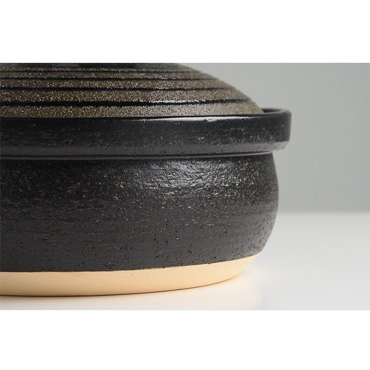7号IH土鍋 黒釉ライン IH対応土鍋 IH・直火両対応 22cm 11667 約1.6L 1-2人用 日本製 万古焼の商品詳細｜商品詳細｜C-joy