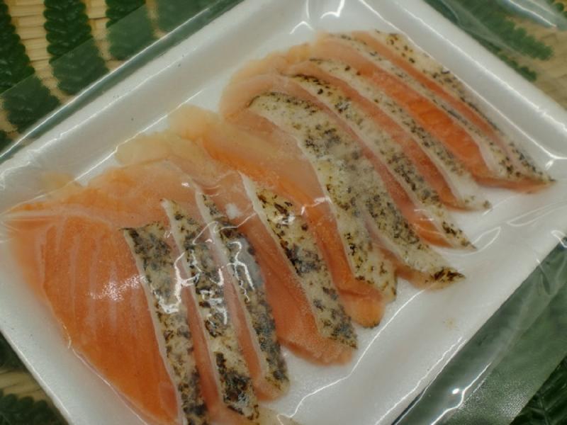 使いやすい10枚　寿司ネタ　サーモントラウト焼きハラススライス6ｇ×10枚　すしねた　業務用　生食用　刺身用　海鮮丼